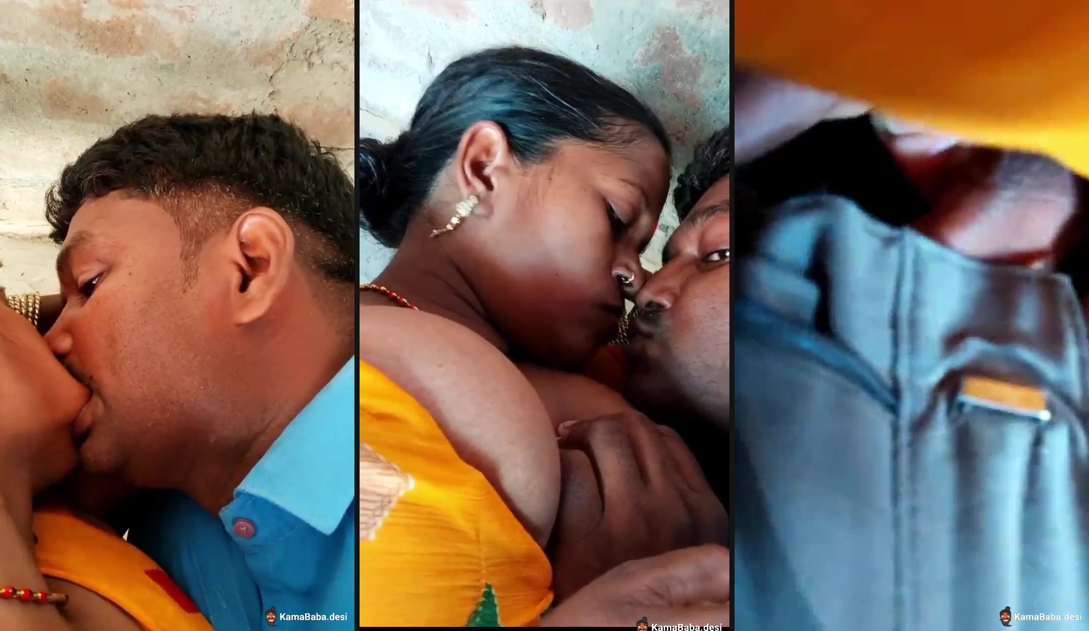 Bihari husband sucks his wife's boobs and gets a handjob