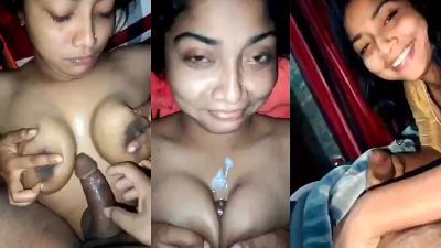 Desi sex mms of a big-boob girl giving a boobjob and blowjob - HD Video