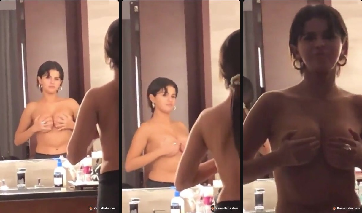 Famous Hollywood actress nude MMS staring at her big boobs