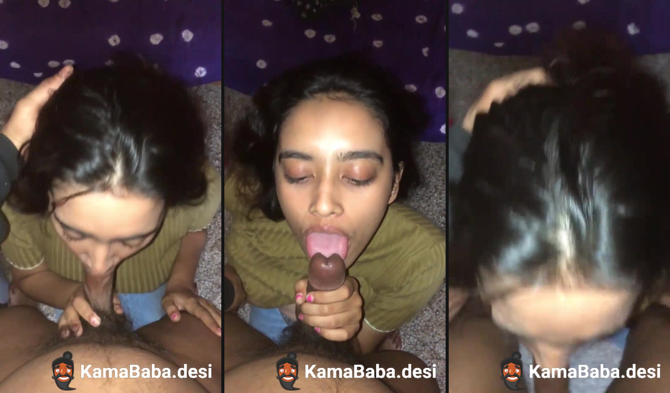 Horny Chennai girl gives a deep Tamil blowjob to her friend