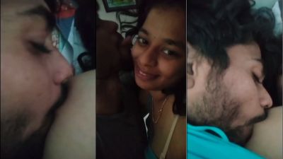 Hungry BF's desi boob suck video with his GF - Free Watch Online