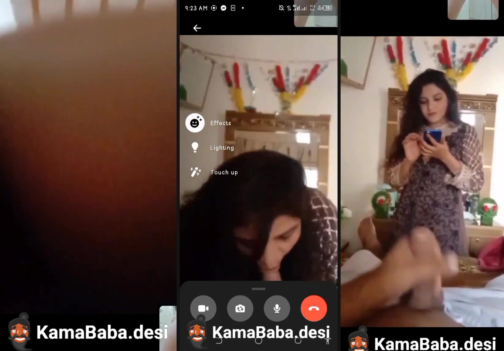 Nude girl enjoys live video sex call from her dirty lover