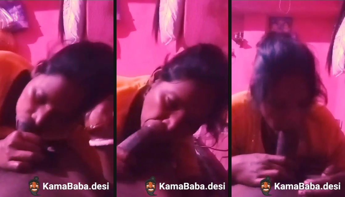 Village lady gives a desi blowjob to her horny Jija