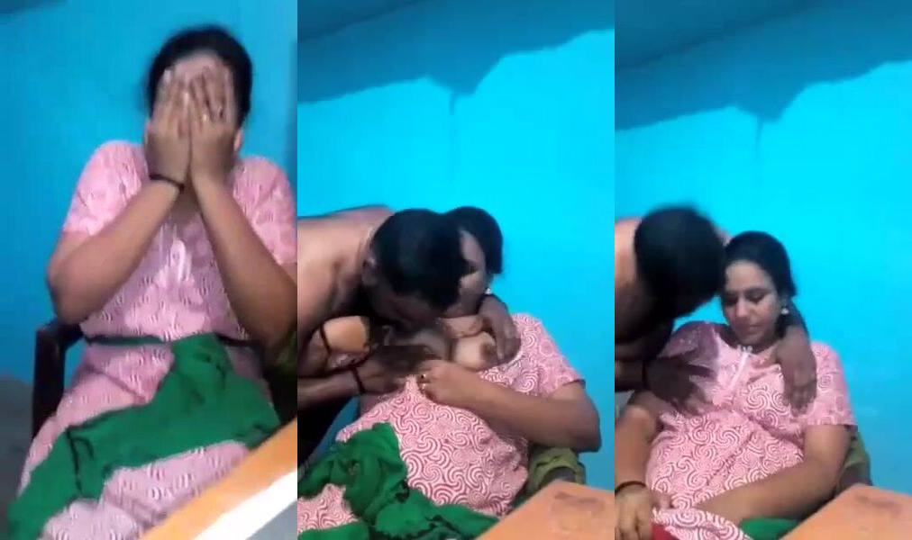 Desi shy Bhabhi's big boobs sucking and kissing hot clip