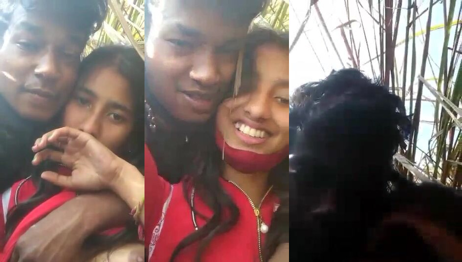Desi village lovers kissing and pussy fingering in farm