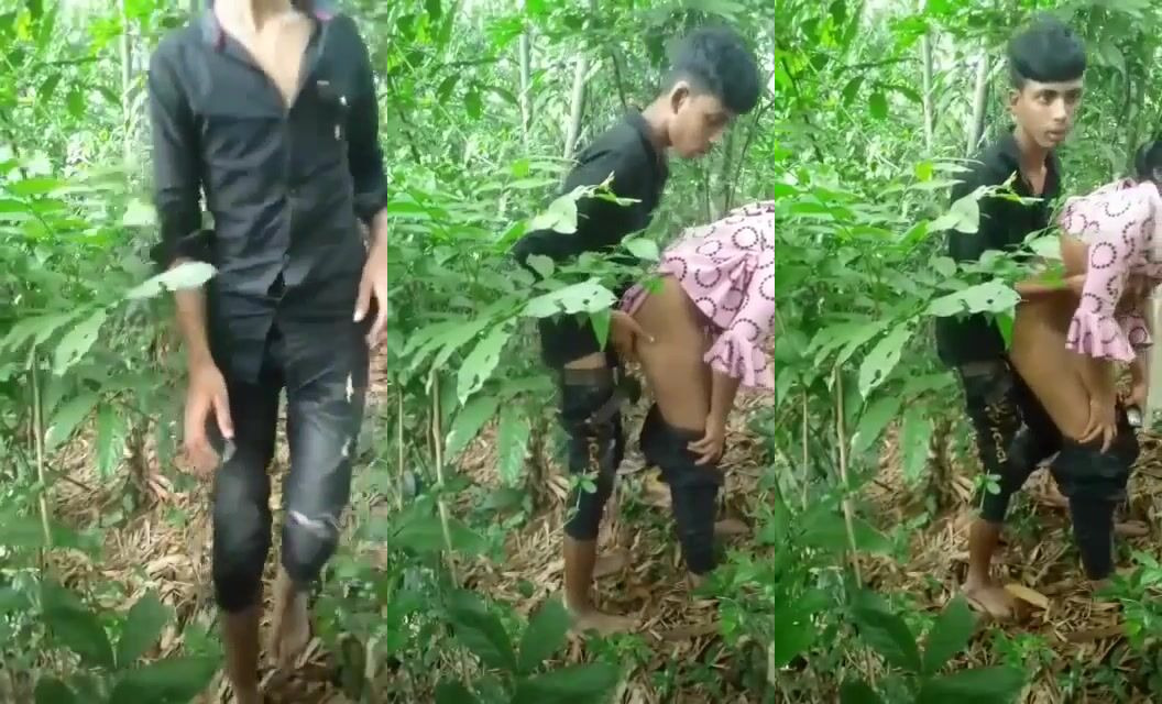 Naked Bangladeshi girl in jungle get fucked in group - HD Video