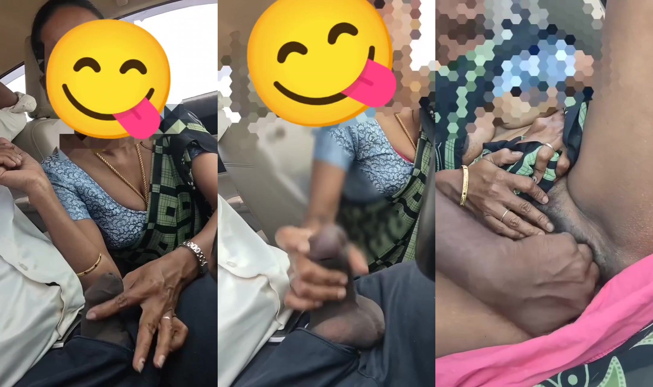 Tamil Aunty Blowjob & Pussy Fingering In Car With Lover - XXX Clip