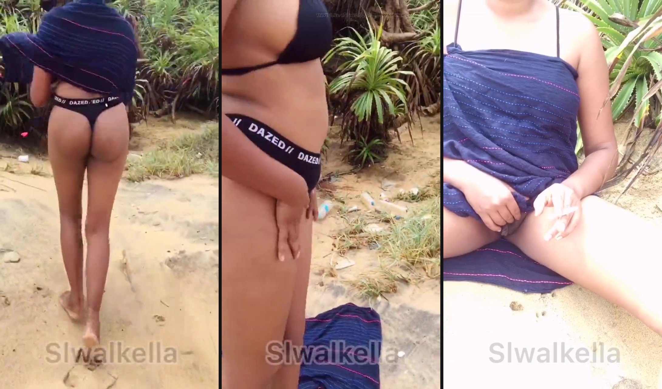 Sri lankan girl beach fun - XXX Clip